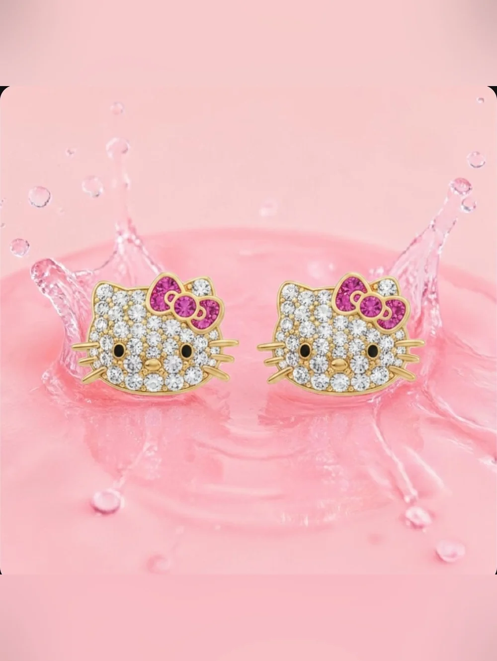 Hello Kitty Denim Accessory Pouch And Jewelry Set